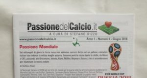 La copertina del sesto numero di Passione del Calcio