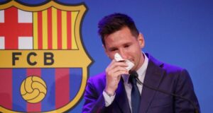 Leo Messi in lacrime per l’arrivederci al Barça