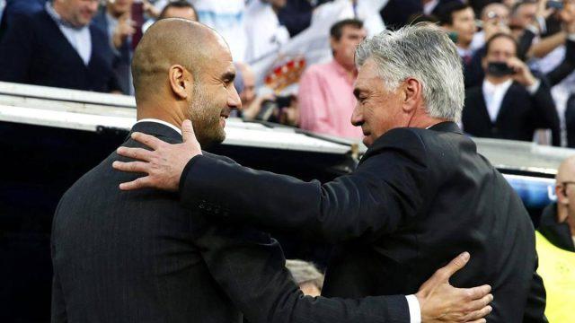 Guardiola, Manchester City e Ancelotti, Real Madrid