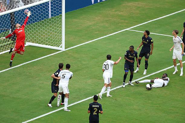 Gol di Gonzalo Garcia in Real Madrid-Juventus 1-0